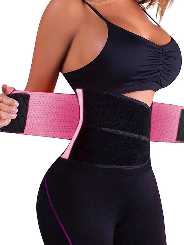 фото Фитнес пояс для похудения clevercare, розовый, размер l