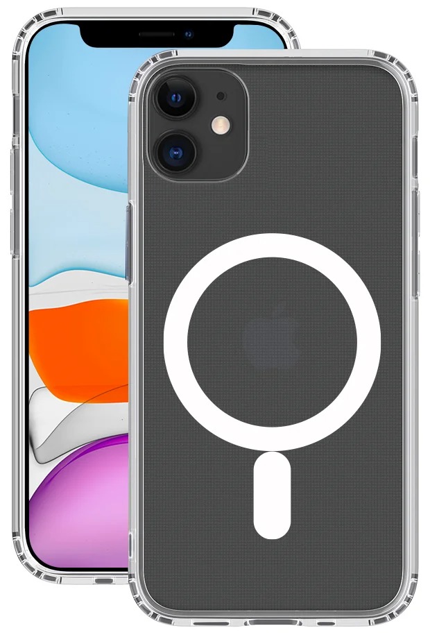 фото Чехол gel pro magsafe для apple iphone 11, прозрачный, картон, deppa