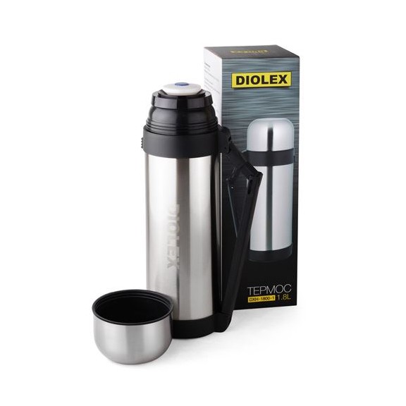 Термос Diolex DXU-1000-1 Термос Diolex DXU-1000-1Термосы<br>Термос Diolex DXU-1000-1 - удобная и практичная модель с широким горлом, которая предназначена для хранения напитков и прочей еды при постоянной температуре. Колба и корпус модели выполнены из нержавеющей стали.<br>