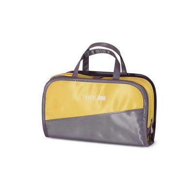 фото Дорожная косметичка со съёмным отделением travel bag, серо-жёлтый