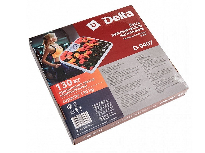 фото Весы delta d-9407 тюльпаны, 130кг рисуунок