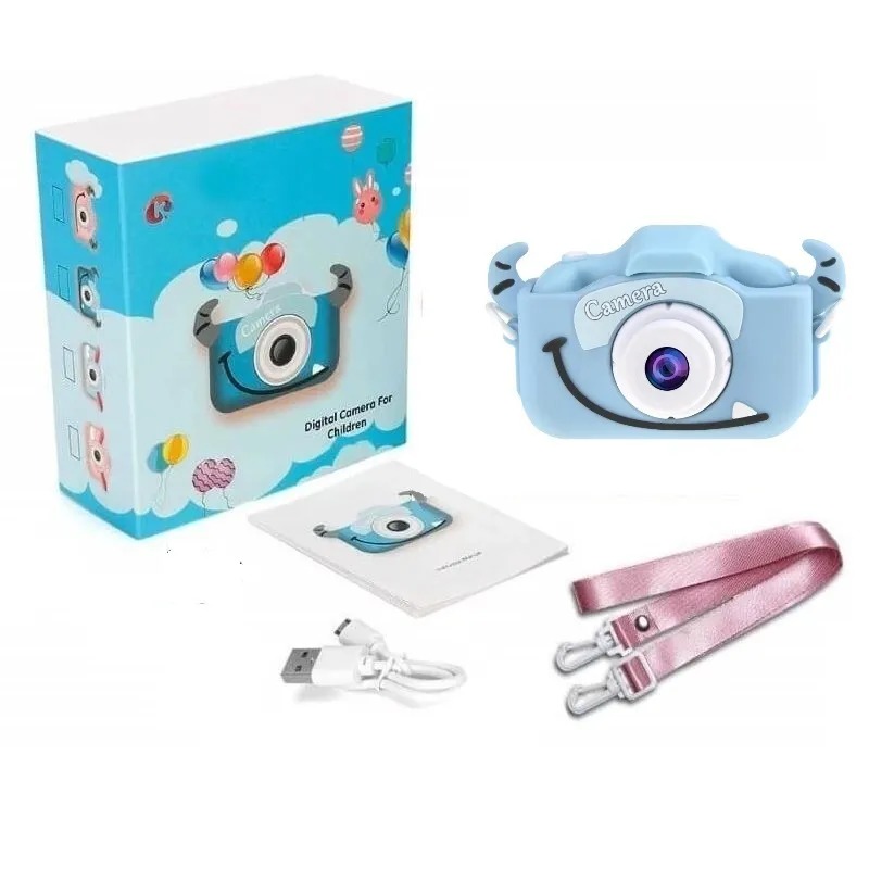 фото Детский фотоаппарат - childrens fun camera с рогами, голубой