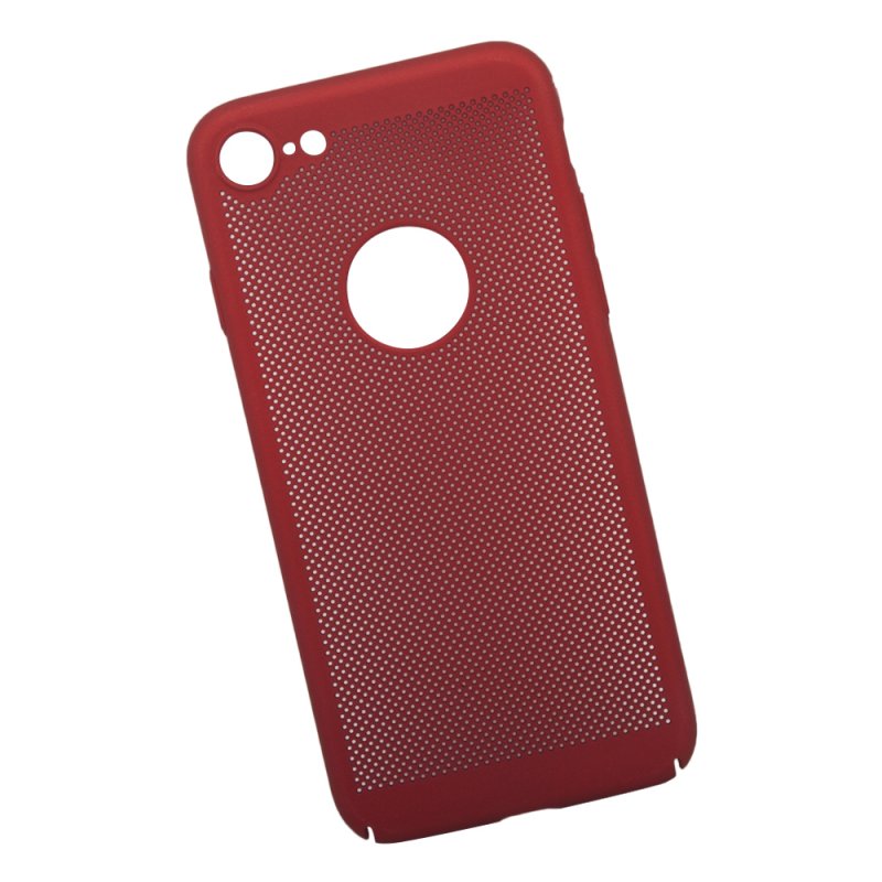 фото Защитная крышка «lp» для iphone se 2/8/7 «сетка» soft touch (красная) европакет
