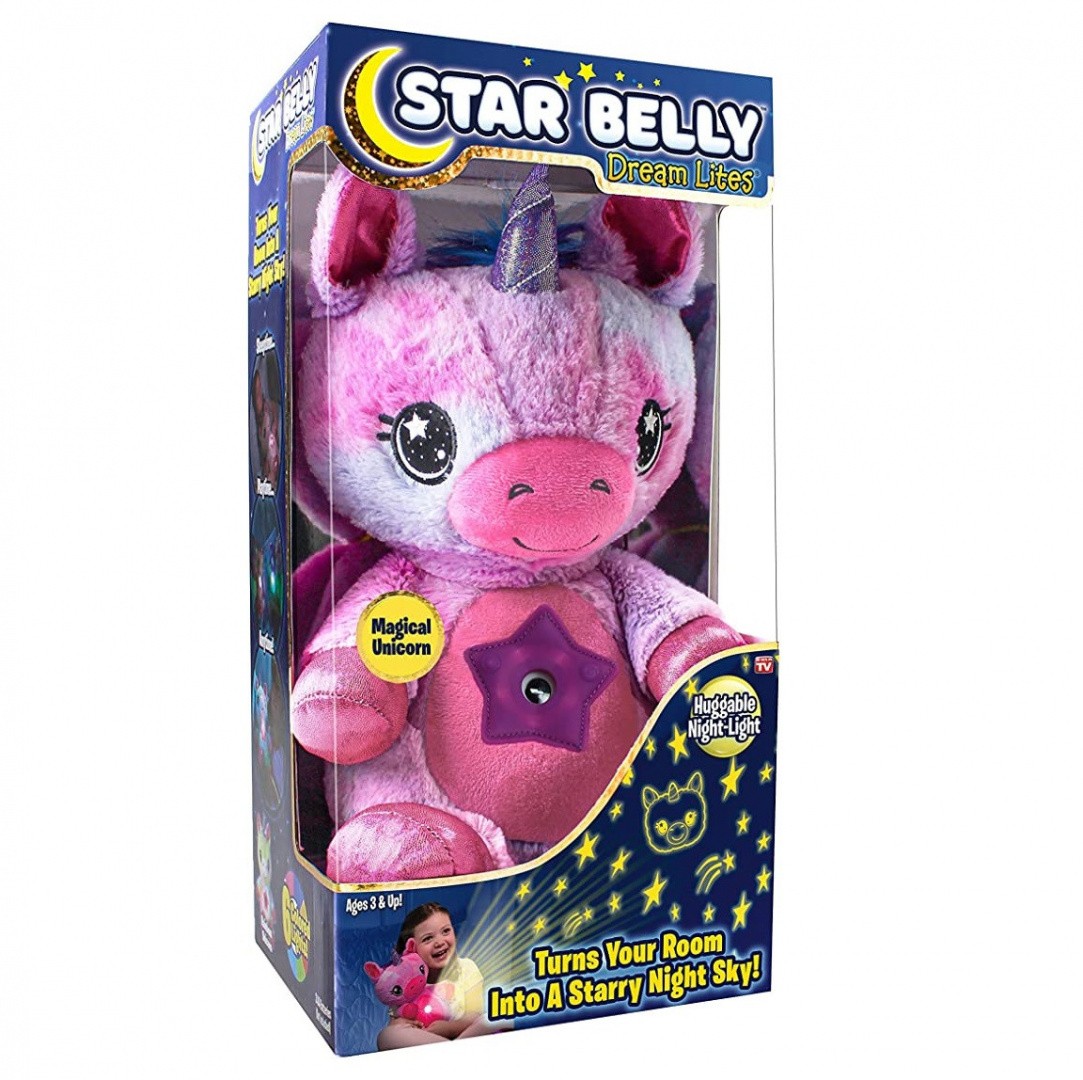 фото Мягкая игрушка ночник-проектор star belly dream lites, мультицвет