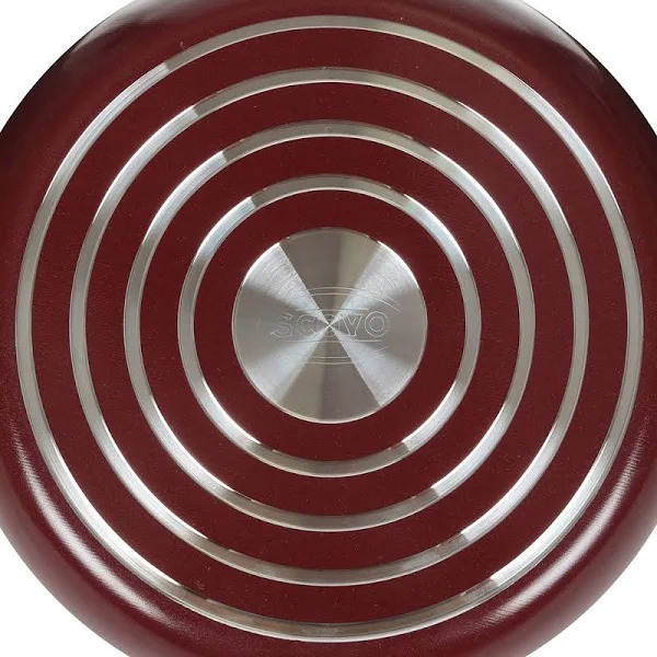 фото Сковорода scovo expert сэ-029, 26 см, с крышкой, бордовый