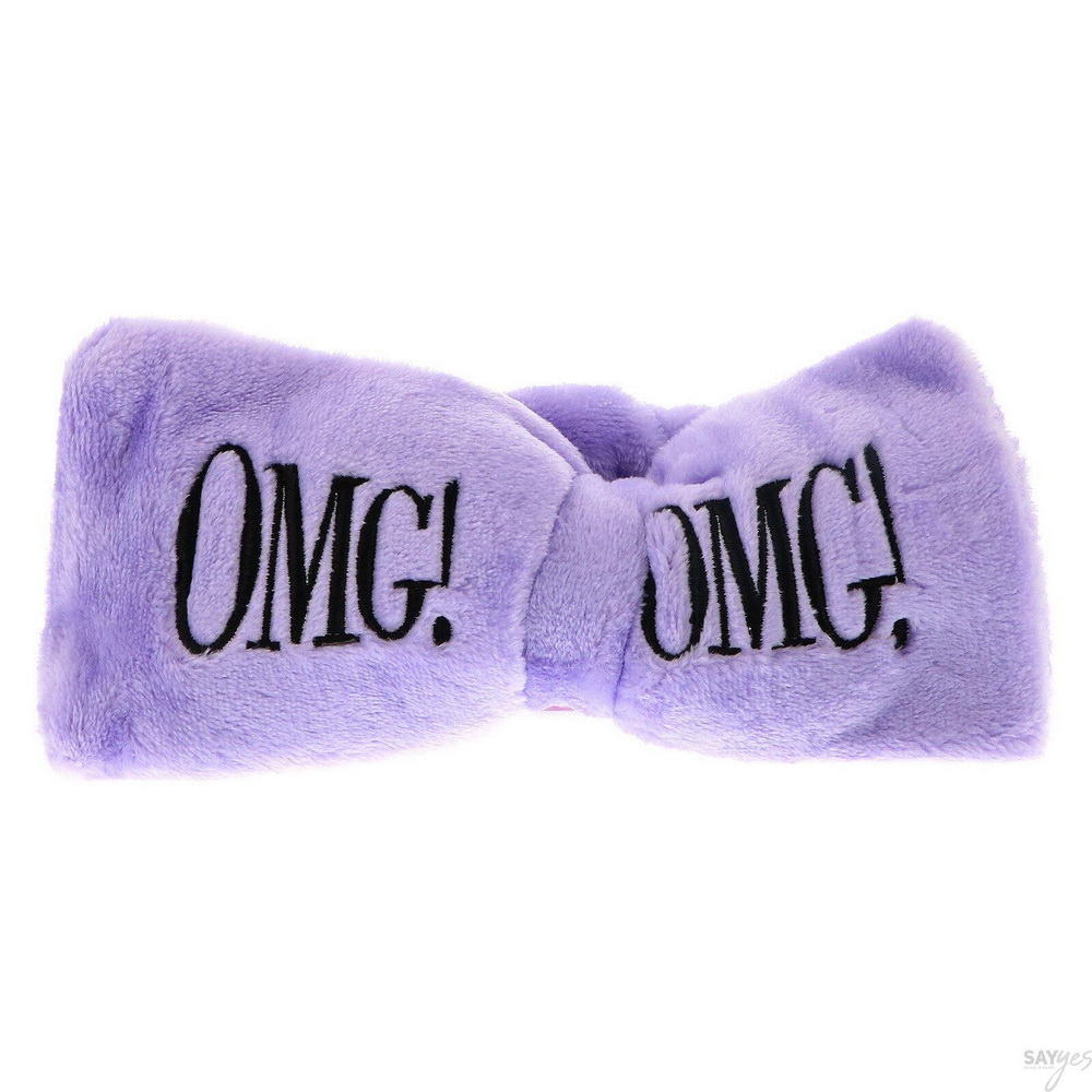 фото Повязка на голову бант omg, фиолетовый