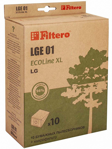 Купить Пылесборники Filtero LGE 01 ECOLine XL (бумажные), 10 шт + микрофильтр