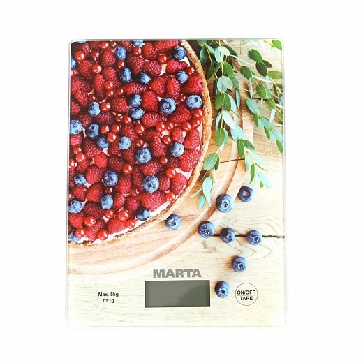 Купить Кухонные весы MARTA MT-1634 ягодный пирог
