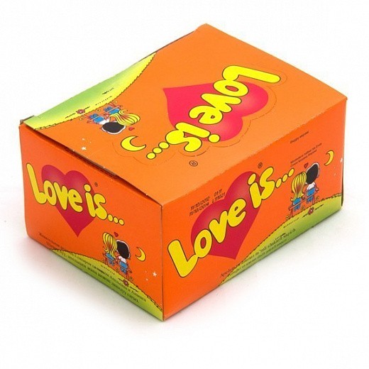 Купить Жвачка Love is - апельсин-ананас (блок 100 шт)