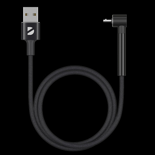 Купить Дата-кабель Stand USB - micro USB, подставка, алюминий, 1м, черный, Deppa
