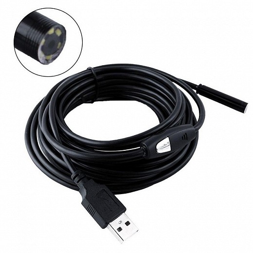 Купить Камера - гибкий эндоскоп USB, 5м, PC