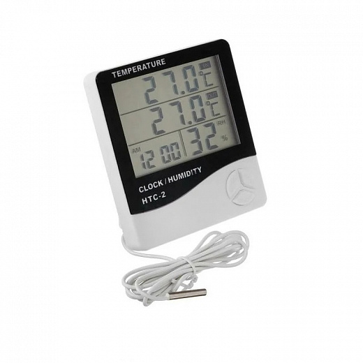 Купить Термометр LuazON LTR-16, электронный, 2 датчика температуры, датчик влажности, белый 5082558