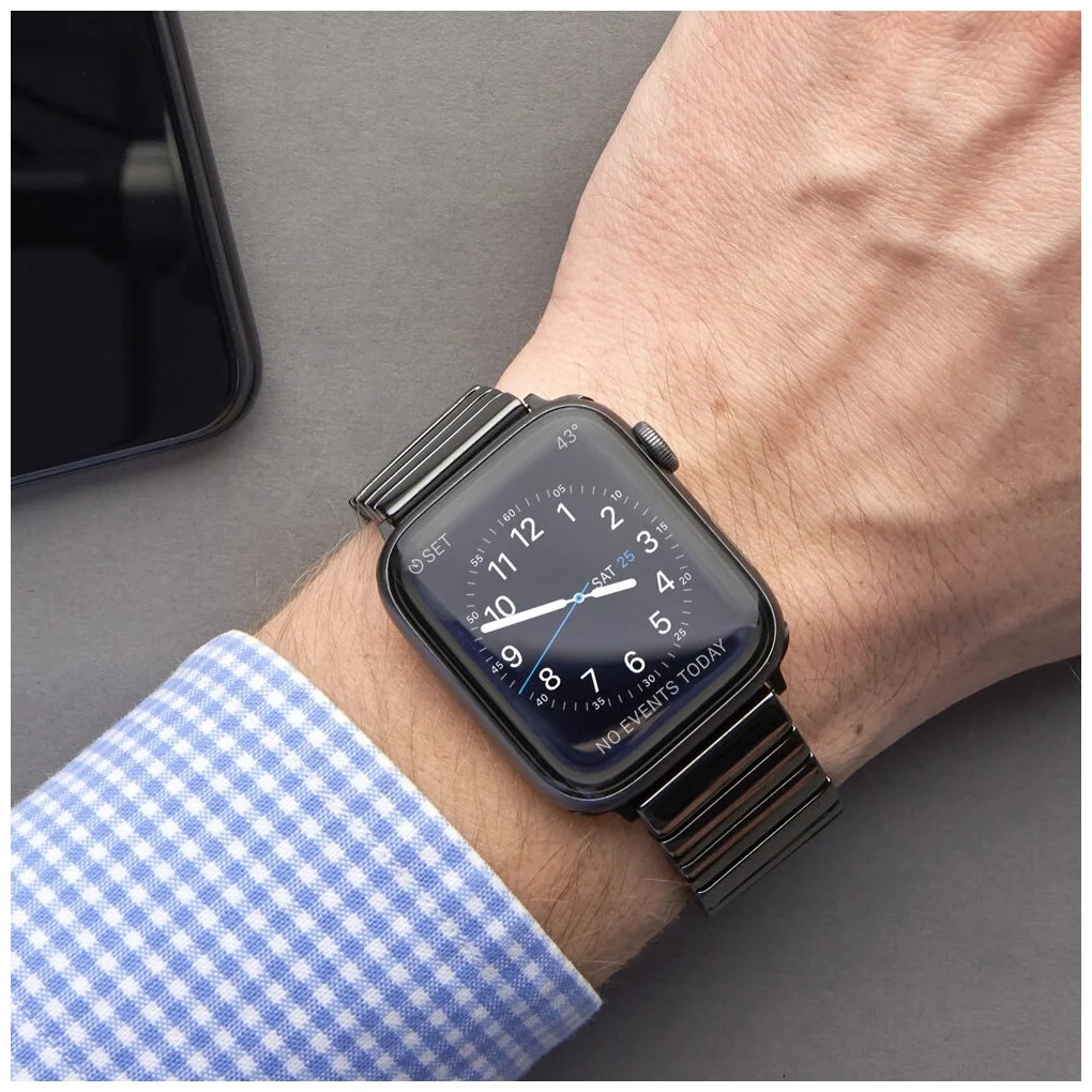 Ремешок Band Ceramic для Apple Watch 38/40 mm, керамический, черный, Deppa
