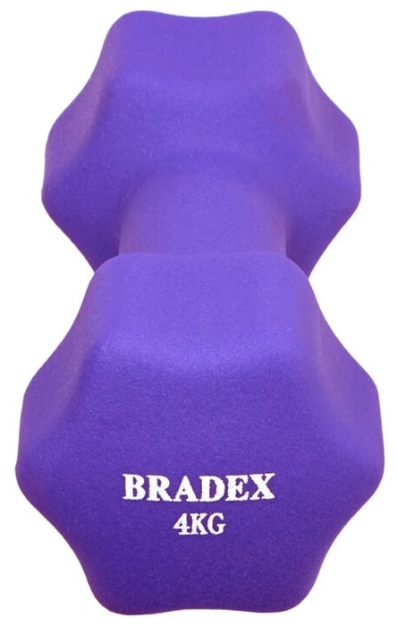 Гантель цельнолитая BRADEX SF 0544 4 кг фиолетовый от MELEON