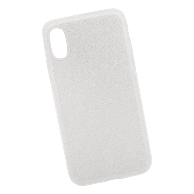 

Силиконовая крышка «LP» для iPhone X «Блёстки» TPU (серебро/европакет)