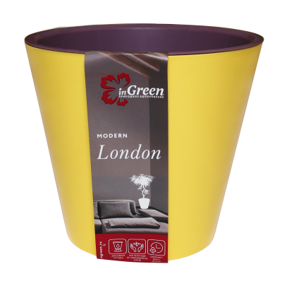 Купить Горшок для цветов INGREEN ING6204СГ London D 160 мм, 1,6 л Спелая груша и морозная слива