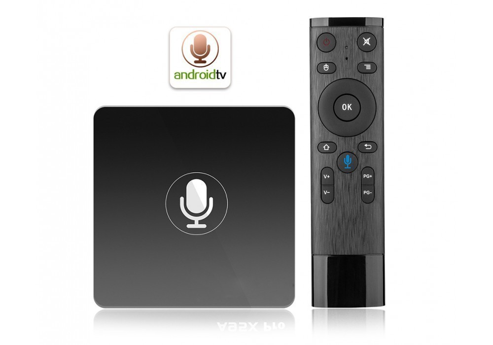 Приставка Смарт ТВ - Invin W6 2G/16Gb (Android TV Box) + ПДУ с голосовым вводом