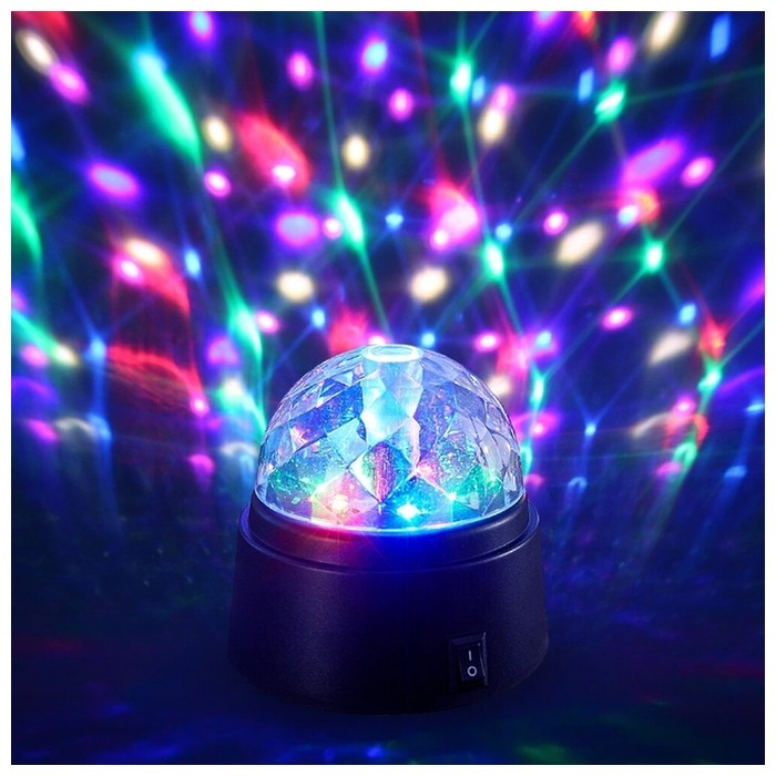 фото Vegas шар диско, 6 разноцветных led ламп, 9*9 см, 3*аа