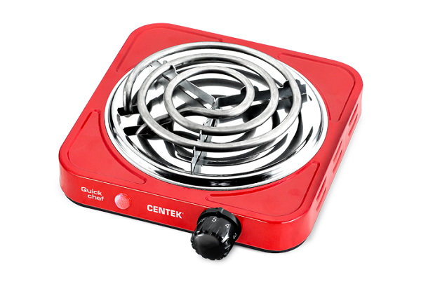 фото Плитка электрическая centek ct-1508 red 1конфорка тэн 140мм, 1000вт, индикатор работы
