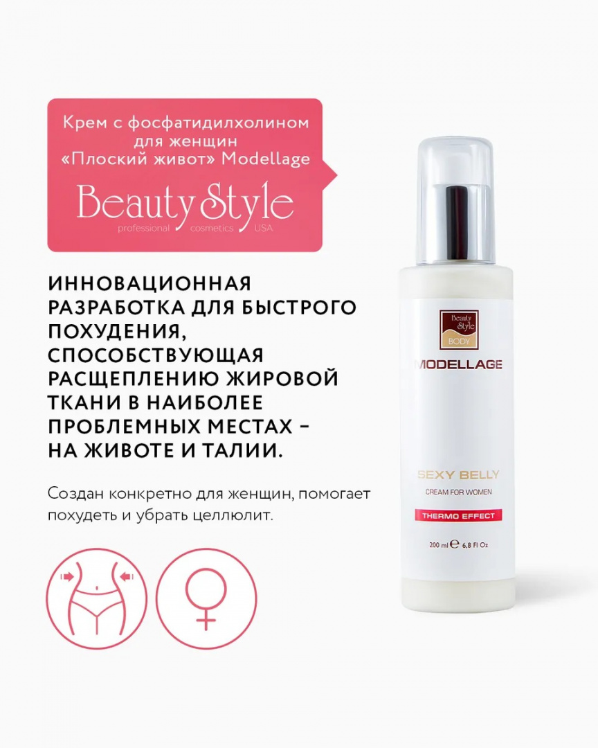 Beauty Style крем Плоский живот Modellage Sexy Belly 200 мл от MELEON