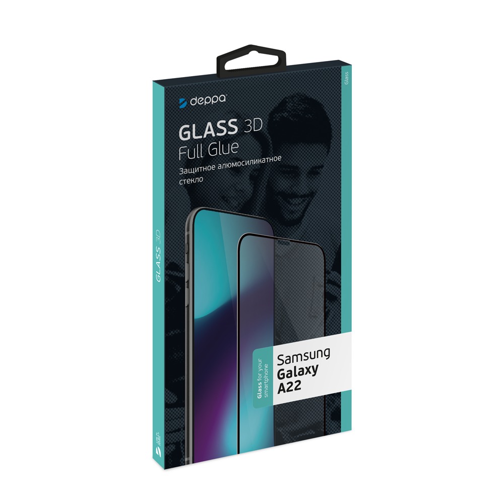   3D Full Glue  Samsung Galaxy A22 (2021), 0.3 ,  , Deppa