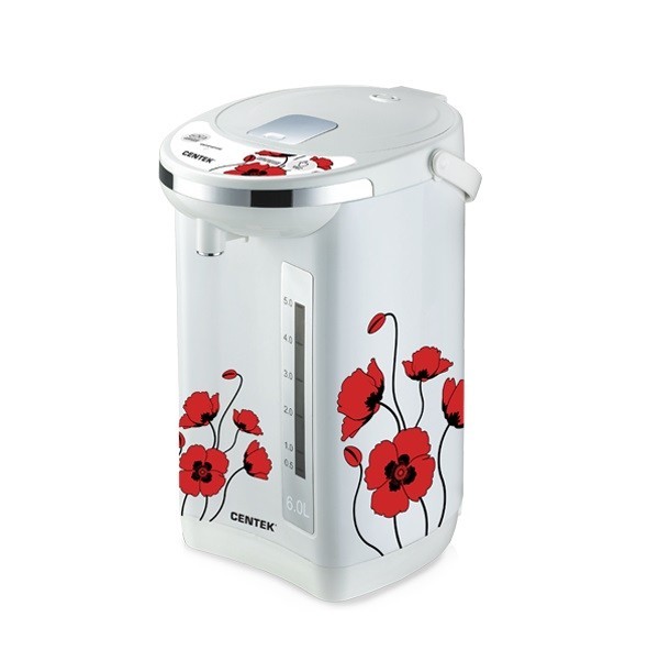 

Термопот Centek CT-1081,6.0л, 750Вт, рисунок на корпусе, 2 способа подачи воды