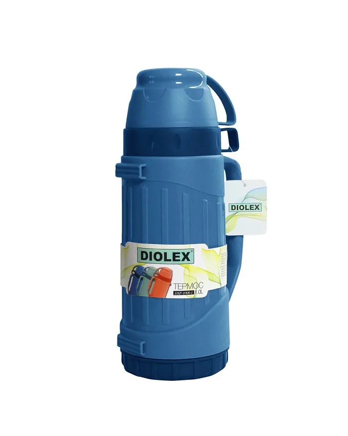 фото Классический термос diolex dxp-1000-1, 1 л синий