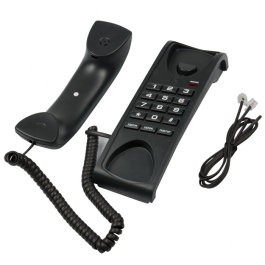 

Телефон проводной RITMIX RT-007 black, без дисплея, стильный внешний вид – элегантный светлый и брут