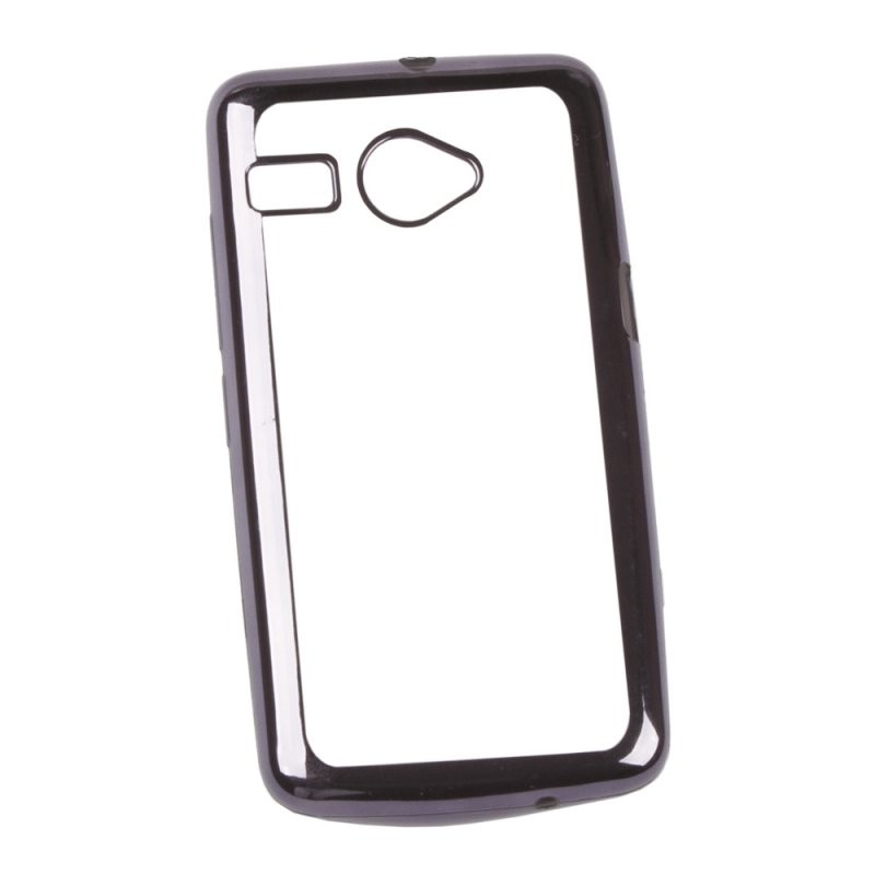 

Силиконовый чехол «LP» для Micromax Q326 TPU (прозрачный с черной хром рамкой) европакет