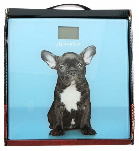 фото Весы напольные «матрёна» ма-090, электронные, до 180 кг, рисунок «собака»