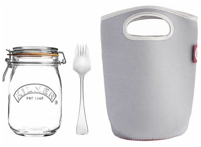 

Kilner Набор для ланча с собой , 10x14 см, серебристый/прозрачный