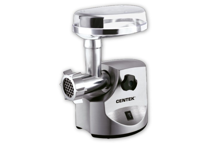 фото Мясорубка centek ct-1614 2500вт, шнек v10, алюминиевый корпус, металл лоток с крышкой-тарелкой