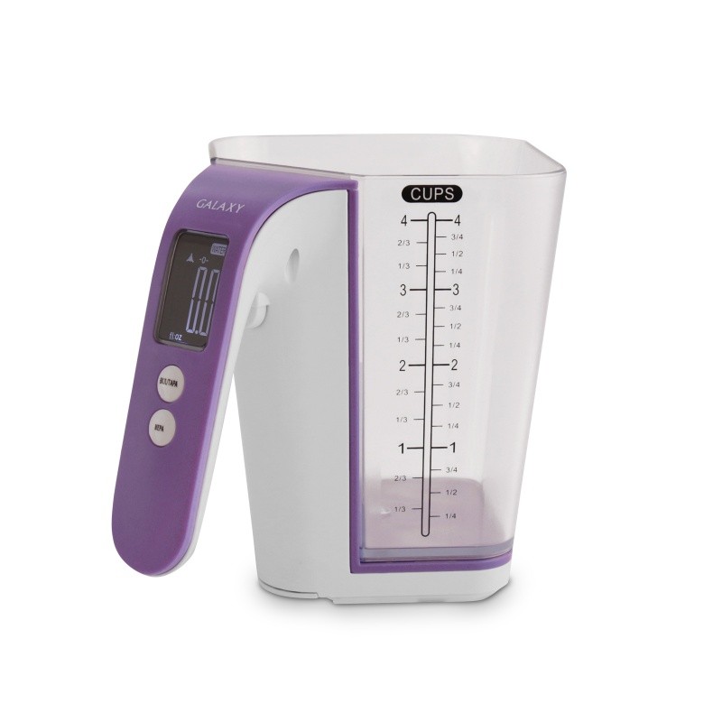 

Весы кухонные электронные Galaxy GL 2805, максимальный вес 2кг, ЖК-дисплей, объем кувшина 1200 мл, цена деления 1г