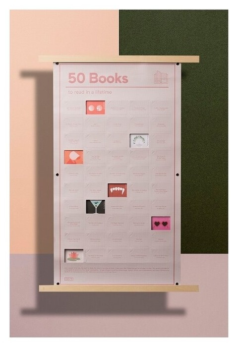 Постер Doiy 50 книг, которые нужно прочитать в жизни от MELEON