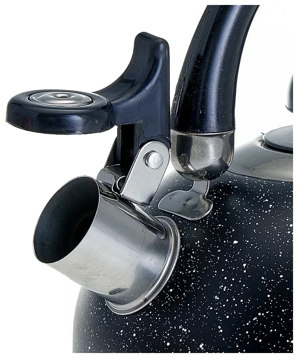 фото Webber чайник со свистком be-0539, 2.5 л, черный мрамор