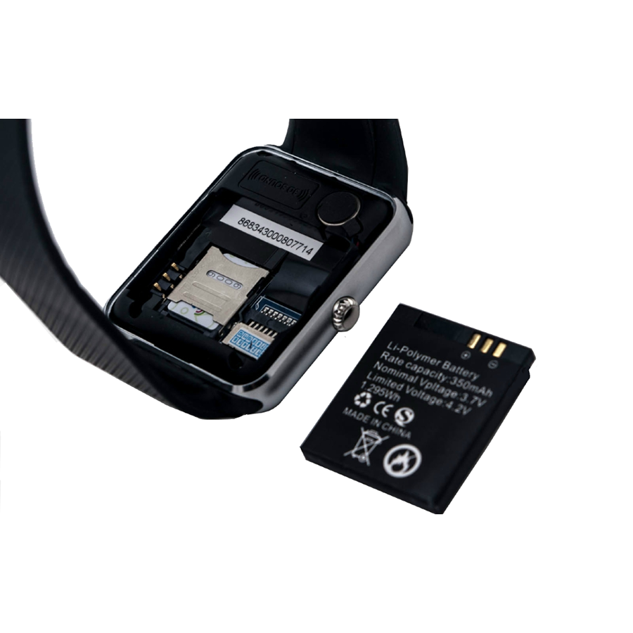 Умные часы Smart Watch A1 Серебро Черный ремешок