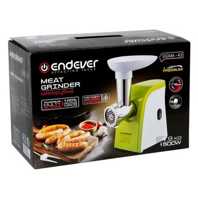 

Электрическая мясорубка Endever Sigma 43, макс мощность 1500 Вт, реверс