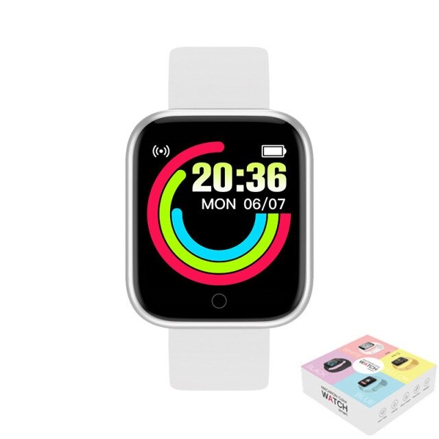 фото Умные часы macaron color smart watch, белые