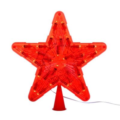 Купить Фигура - Звезда Красная ёлочная, 24Х24 см, пластик, 30 ламп, 2 м провод, 240V