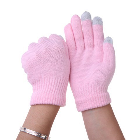 Перчатки для сенсорных экранов - 3 пальца, Розовый от MELEON