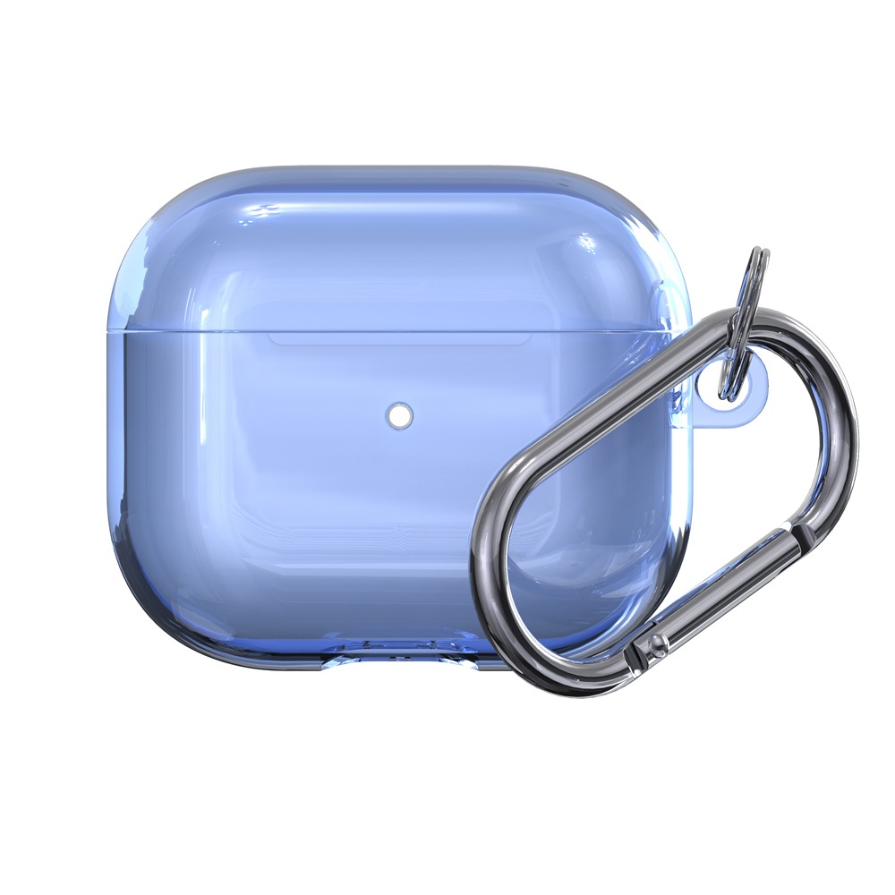 

TPU чехол с карабином для AirPods 3, голубой , Deppa