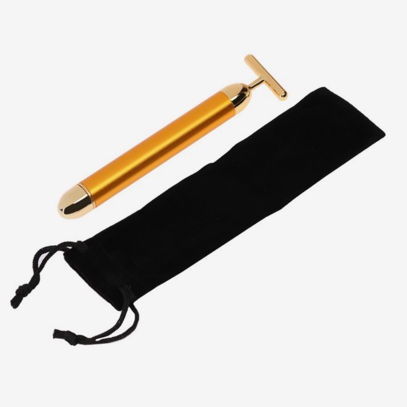 фото Массажёр для лица luazon lem-01, 1хаа (не в комплекте), бархатный мешочек, желтый