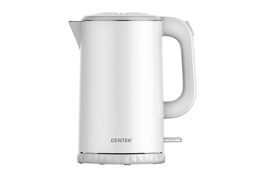 

Чайник электрический Centek CT-0020 (White) металл 1.7л, 2200W, бесшовная колба, двойные стенки