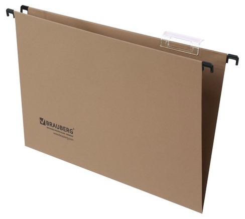 

BRAUBERG Подвесные папки Foolscap A4, картон, 10 штук коричневый