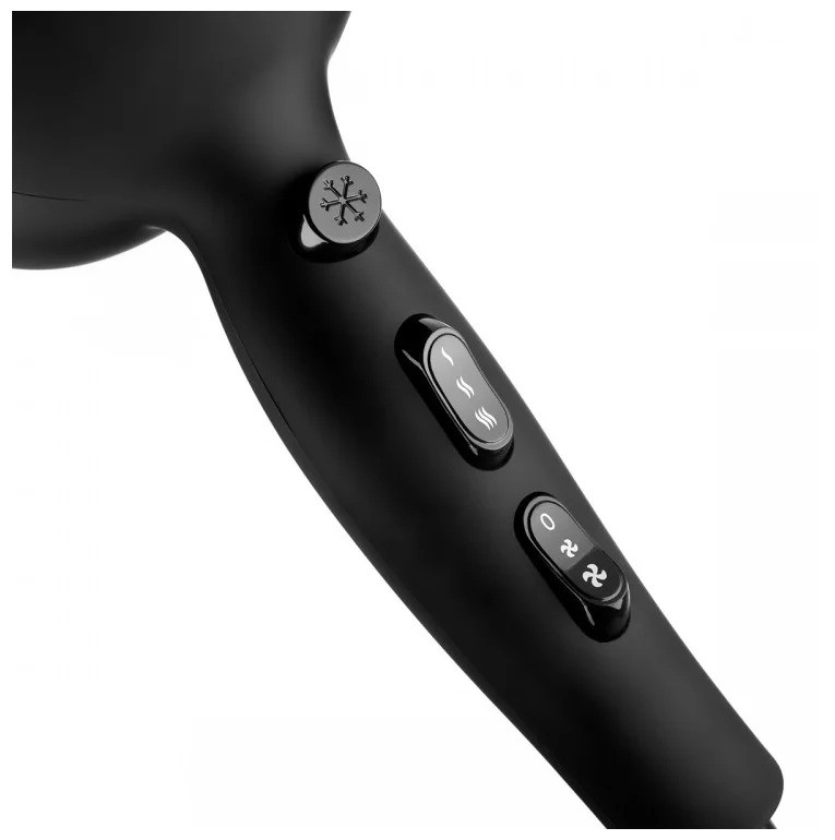 Фен BRAYER BR3003 2200 Вт 2 скорости 3 температурных режима холодный воздух покрытие soft-touch шнур 18 м черный