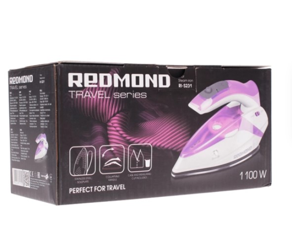 фото Дорожный утюг redmond ri-s231, фиолетовый/белый