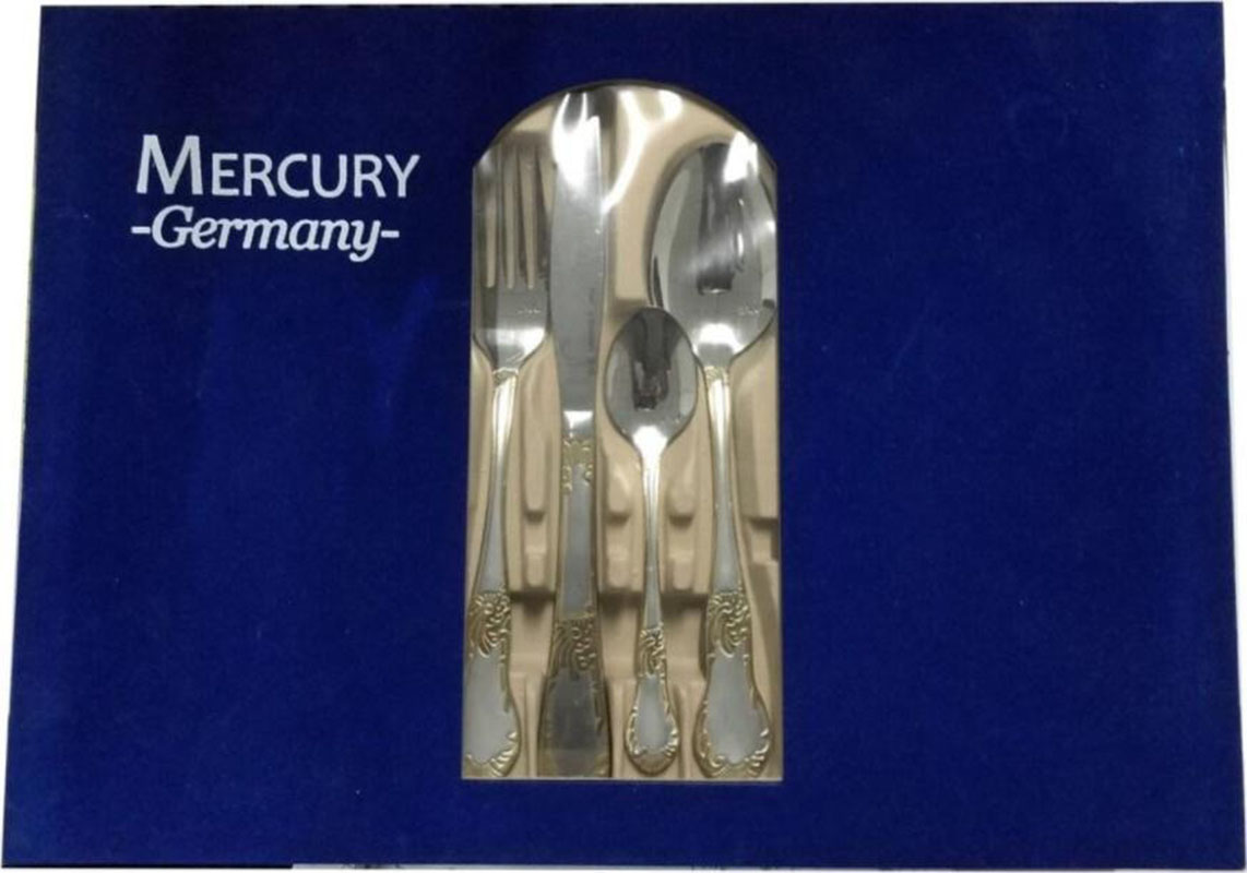 фото Набор столовый mercury mc-6170 (24 предмета) синий бархат