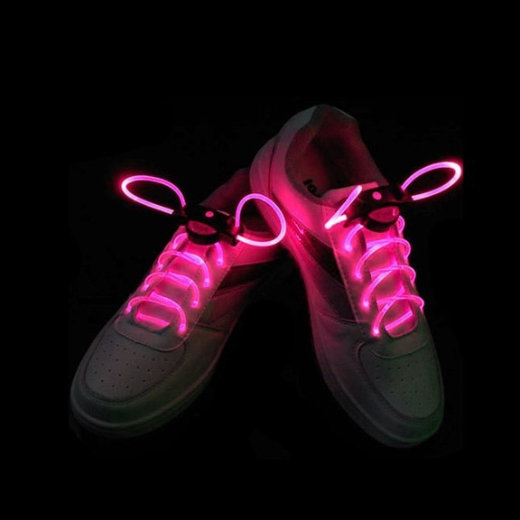 Шнурки с LED подсветкой, Розовый от MELEON