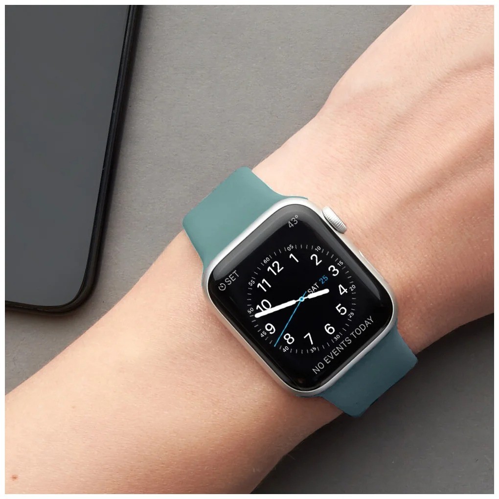 Ремешок Deppa Band Silicone для Apple Watch 3840 mm силиконовый зеленый