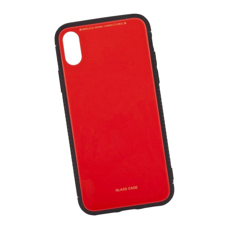 

Защитная крышка «LP» для iPhone X/Xs «Glass Case» (красное стекло/коробка)